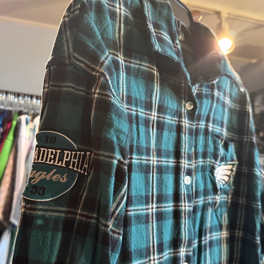 Philadelphia Eagles Green Plaid Shirt - Picture 3 of 4